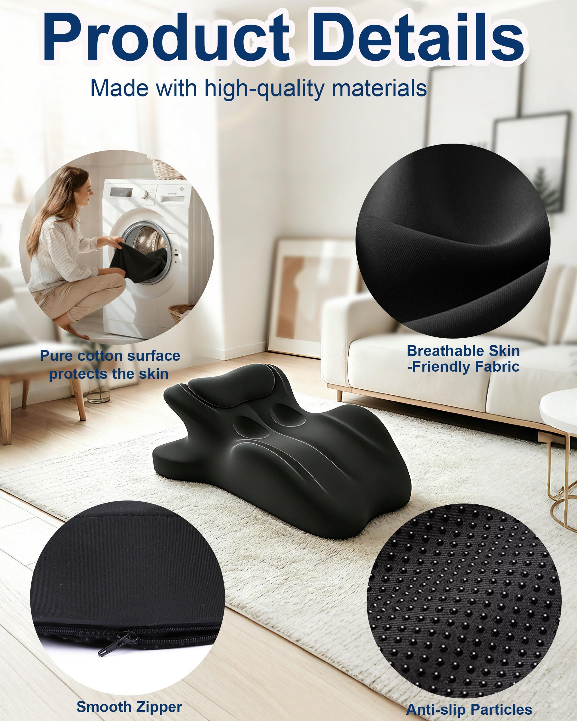 Reading reclining sit up support wedge pillow in bed