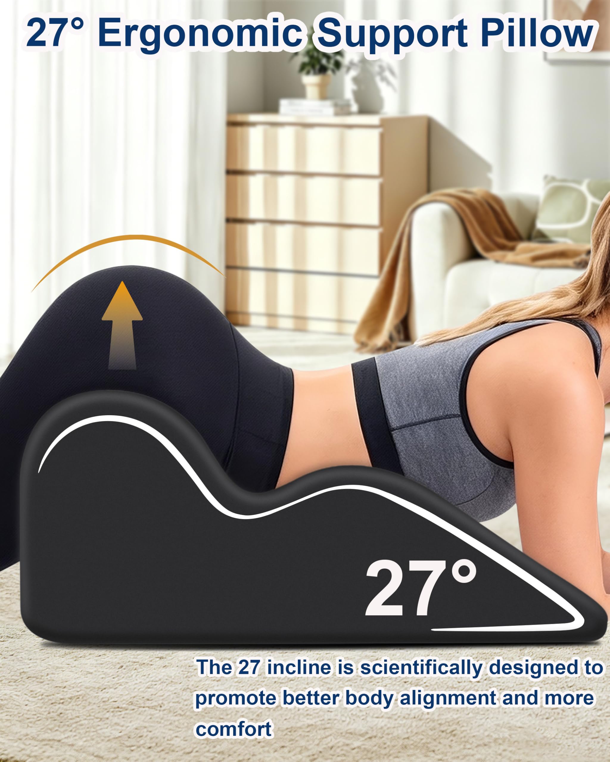 Wedge pillow reading reclining versatility image alt text
