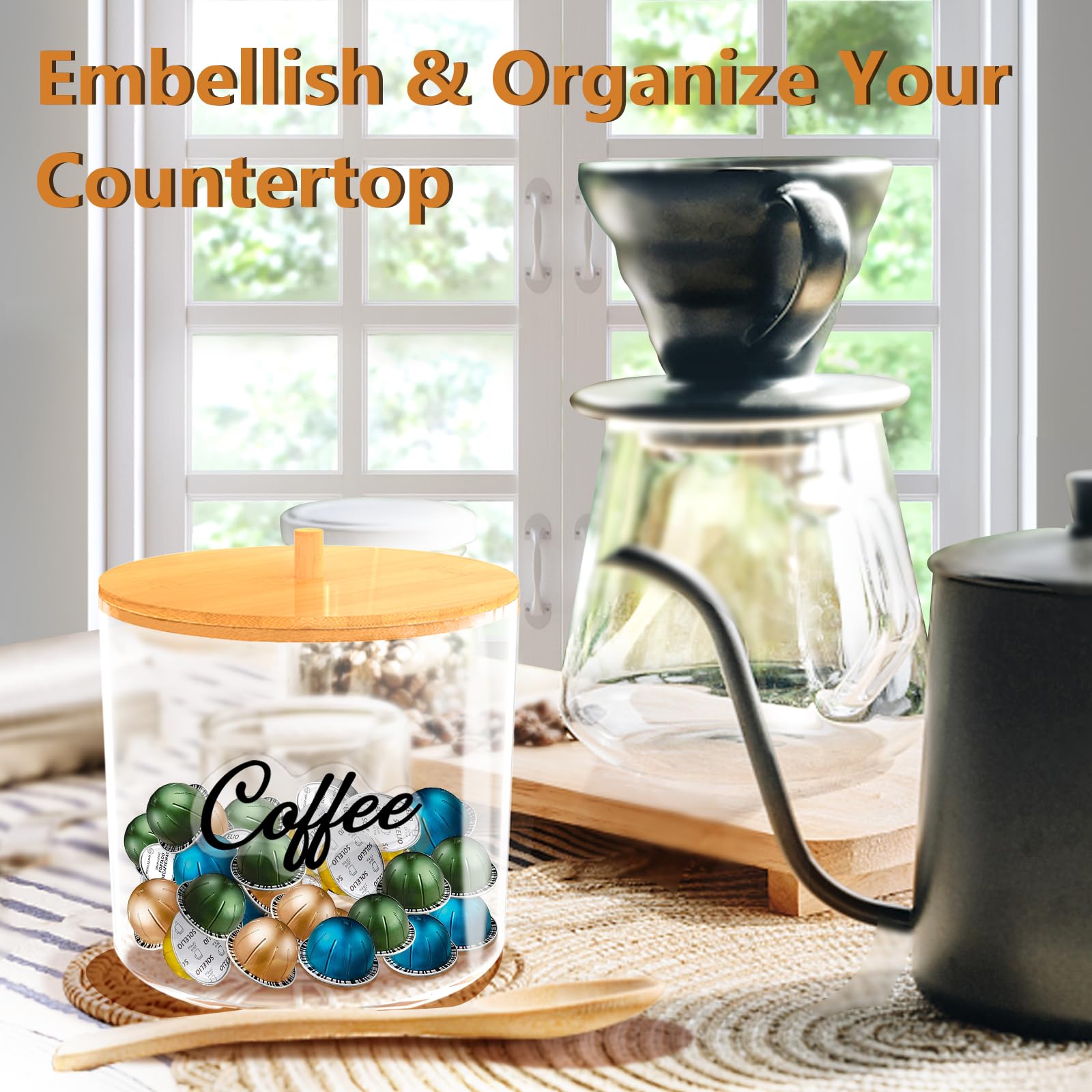 K-Cup organizer compatible with Keurig and Nespresso