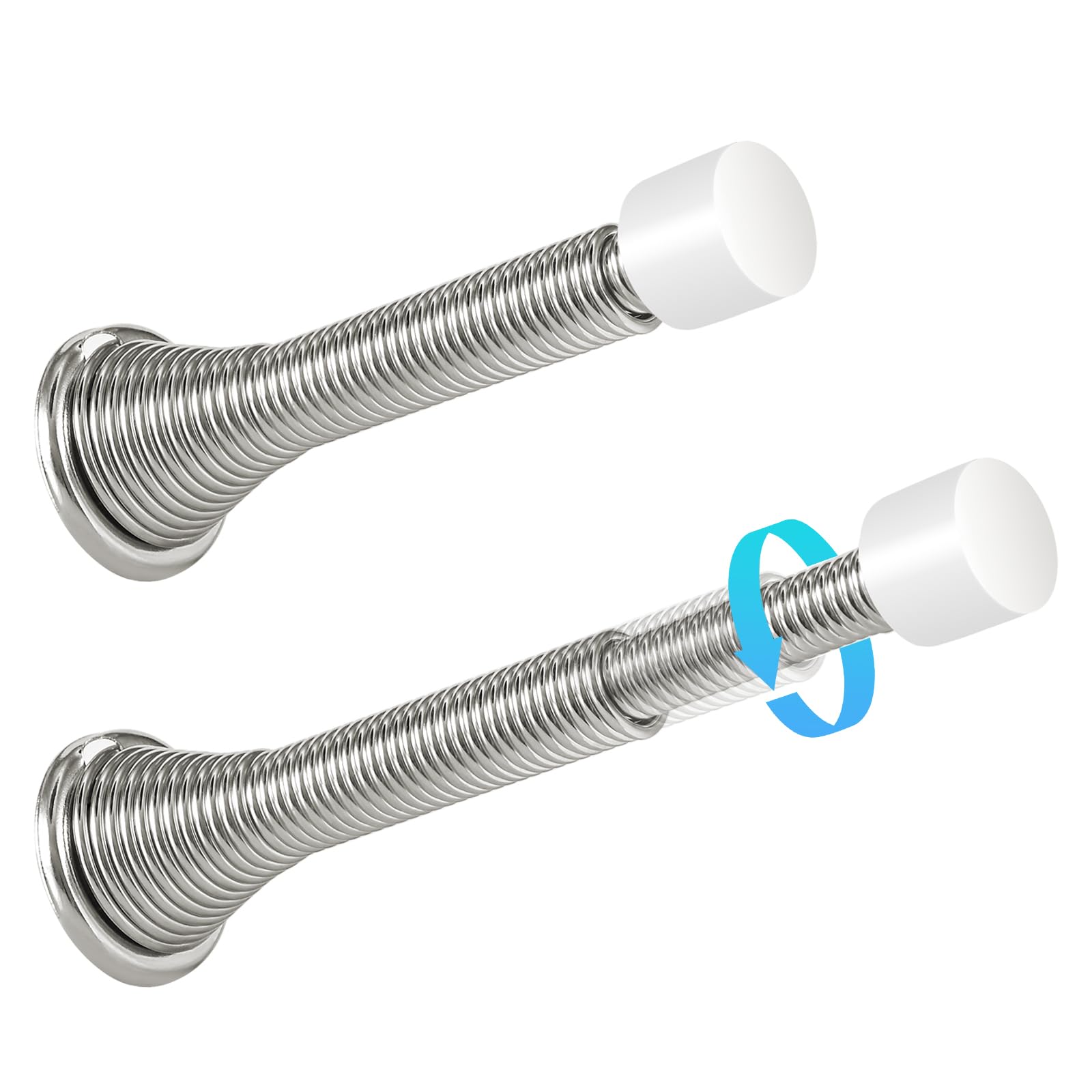 HOMOTEK telescoping spring door stoppers 2 pack