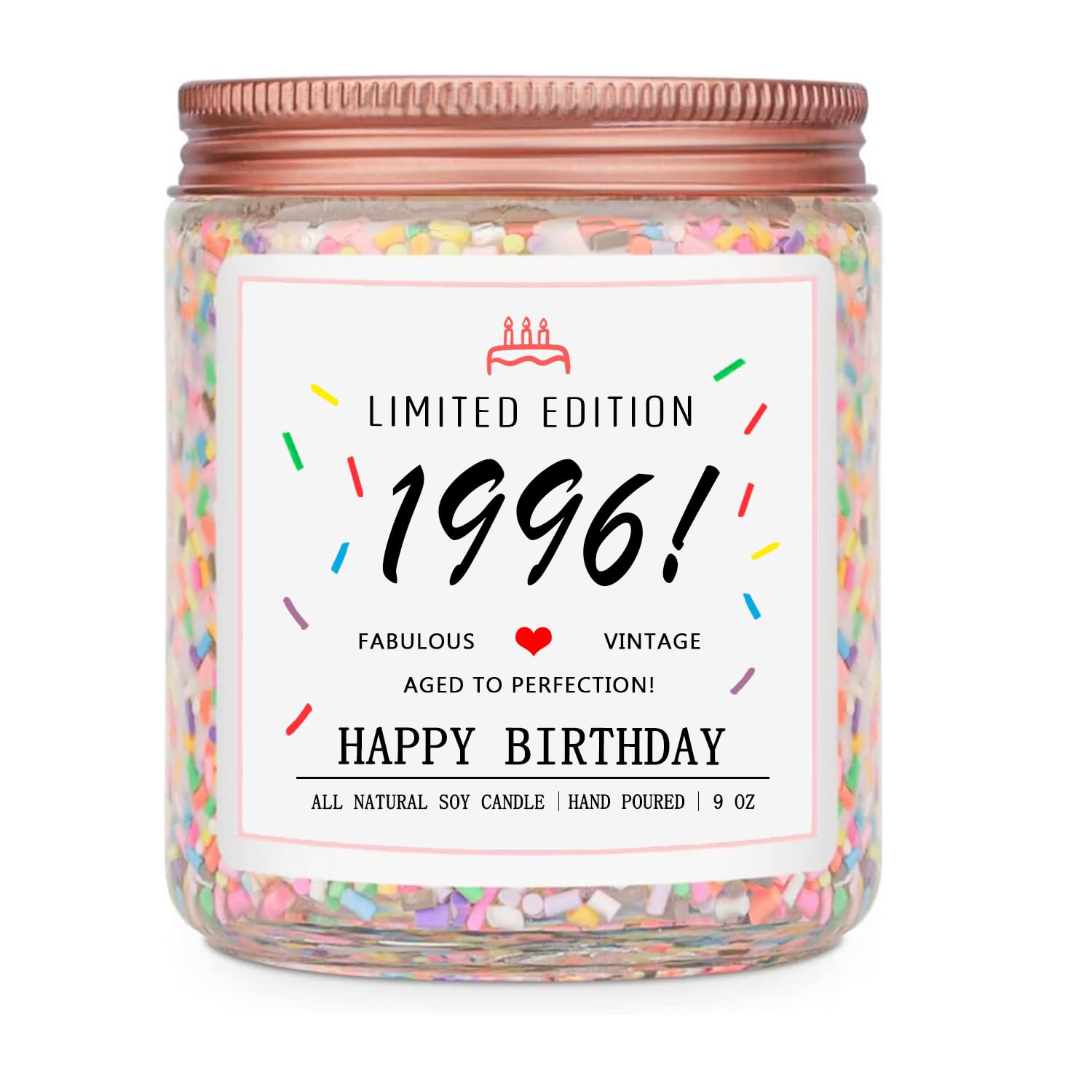 Homsolver 1996 Limited Edition Candle 9Oz for 30th birthday gift for women