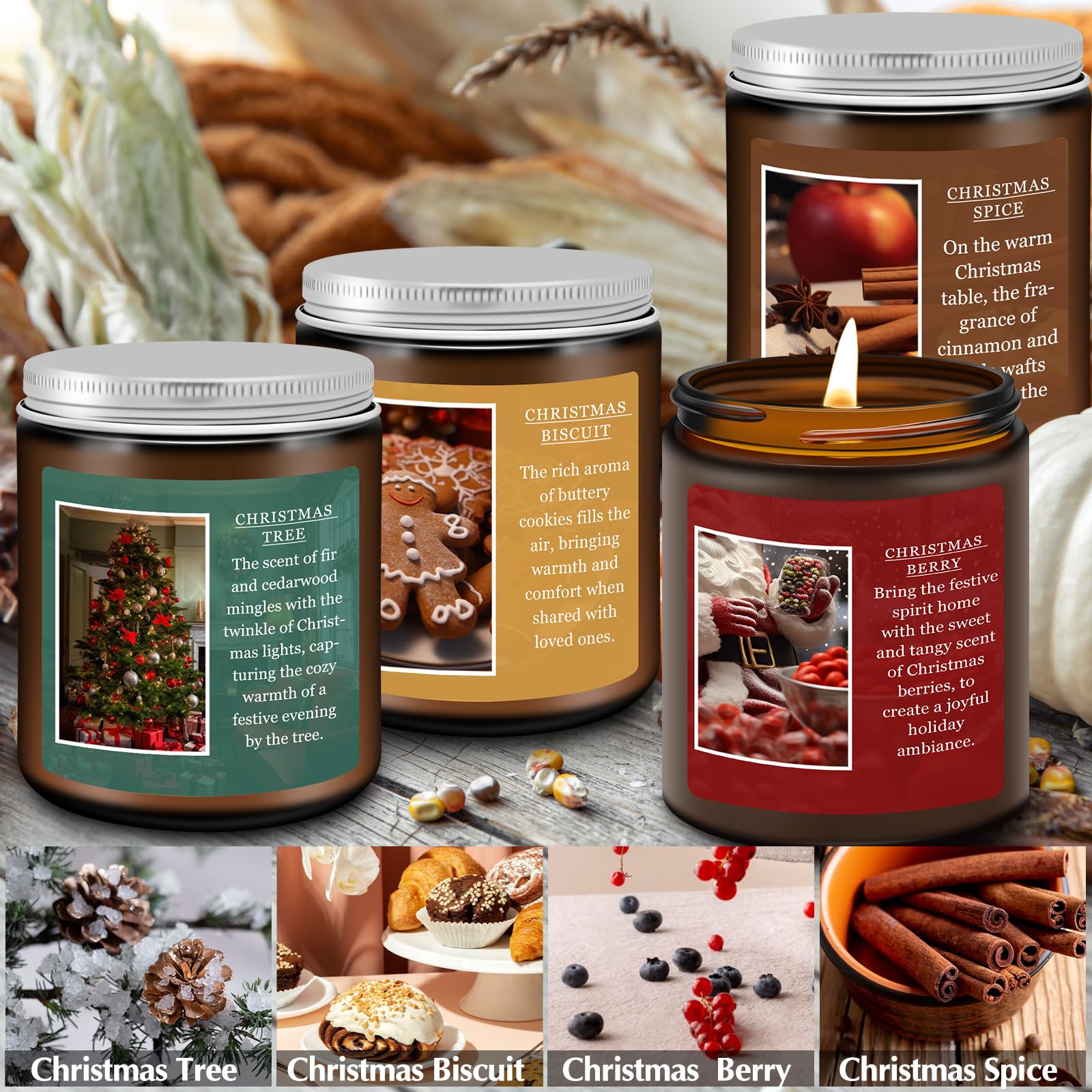 Homsolver seven-ounce candles gift set