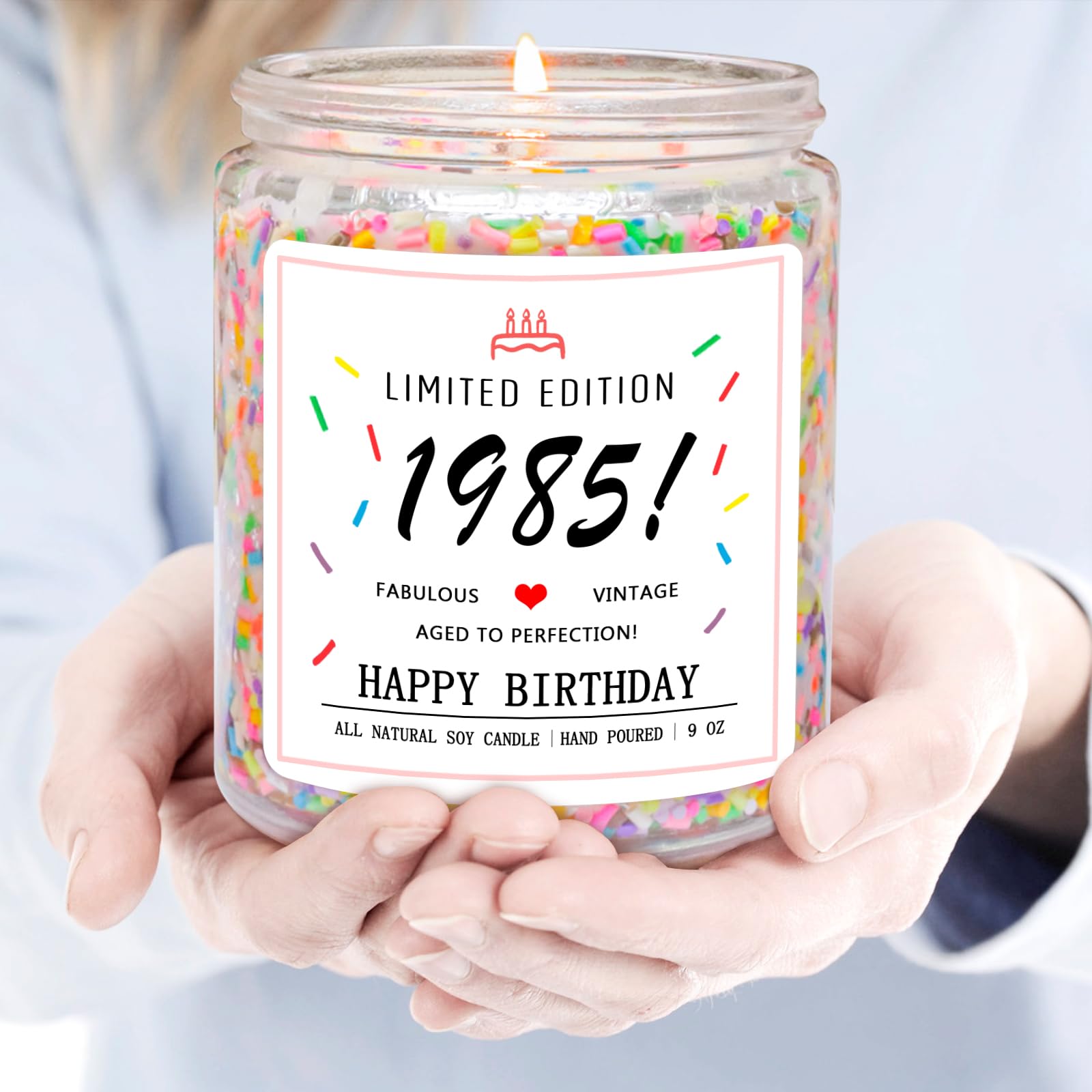 Cotton core wick vanilla birthday cake scent candle
