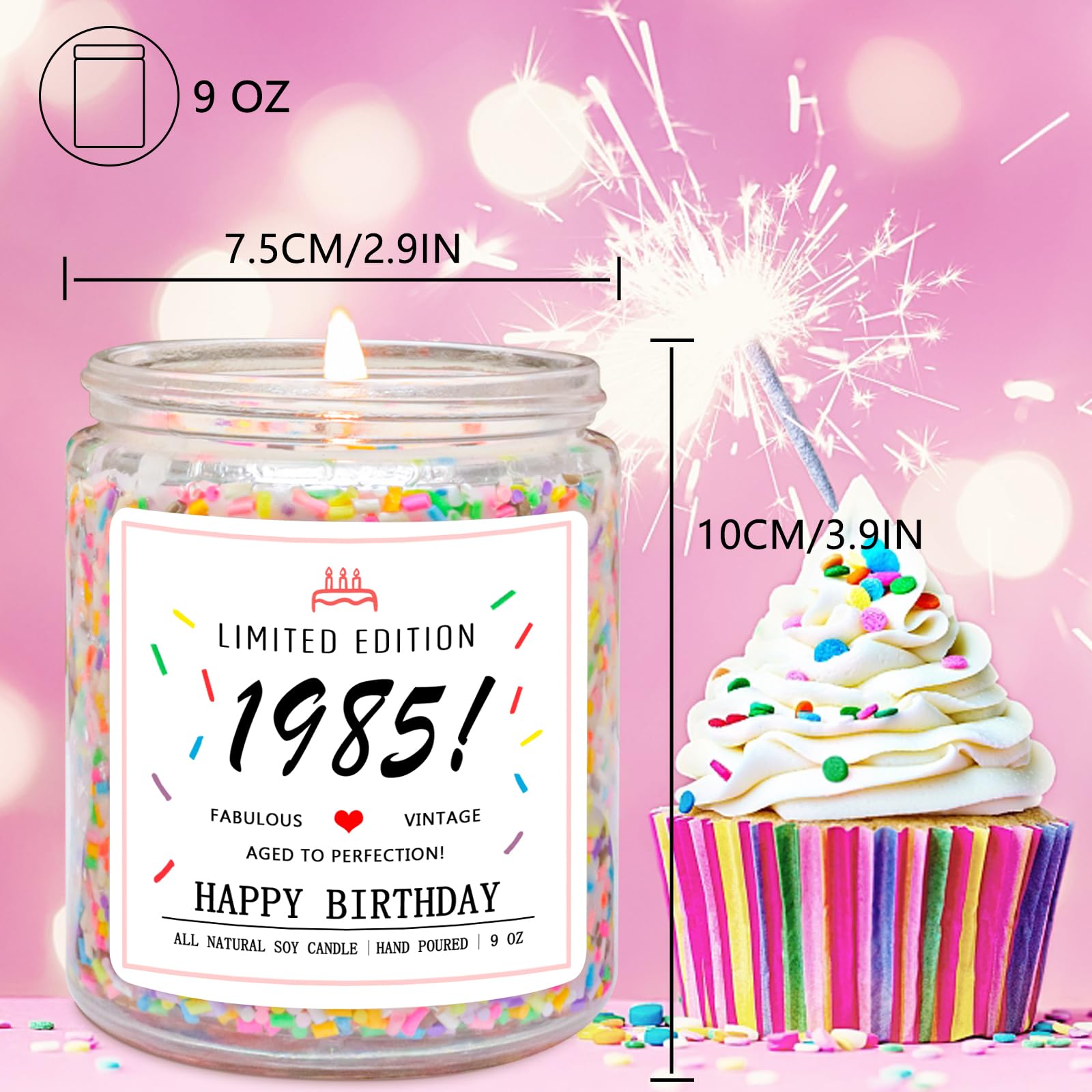 Homsolver 1985 candle with cotton core wick for home decor