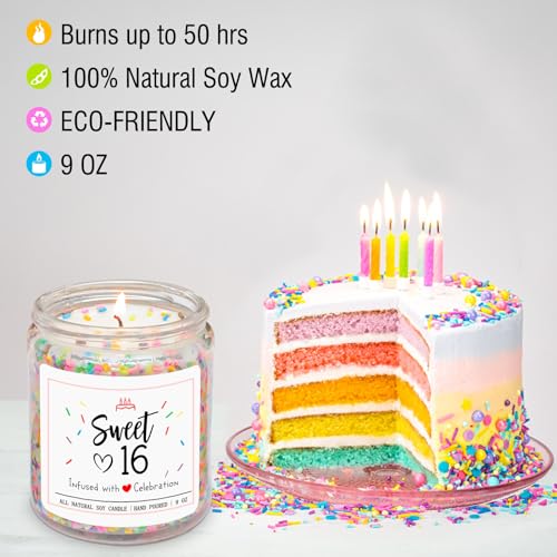 Vanilla birthday cake scented candle Homsolver 7oz jar