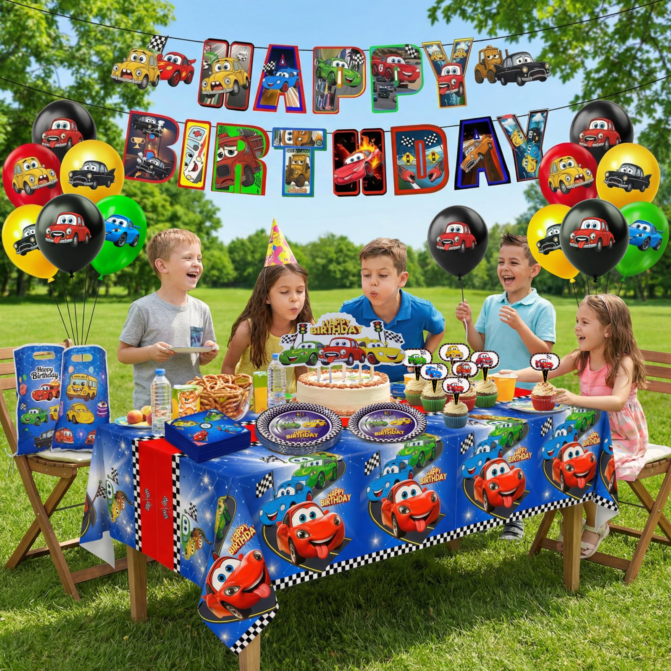favor bags for HOMYPOWER Cars Birthday Party Decorations