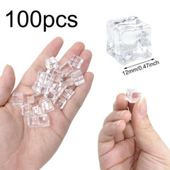 Acrylic ice cubes 12mm clear white