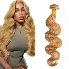 #27 Honey Blonde Bundles body wave 12 inch image