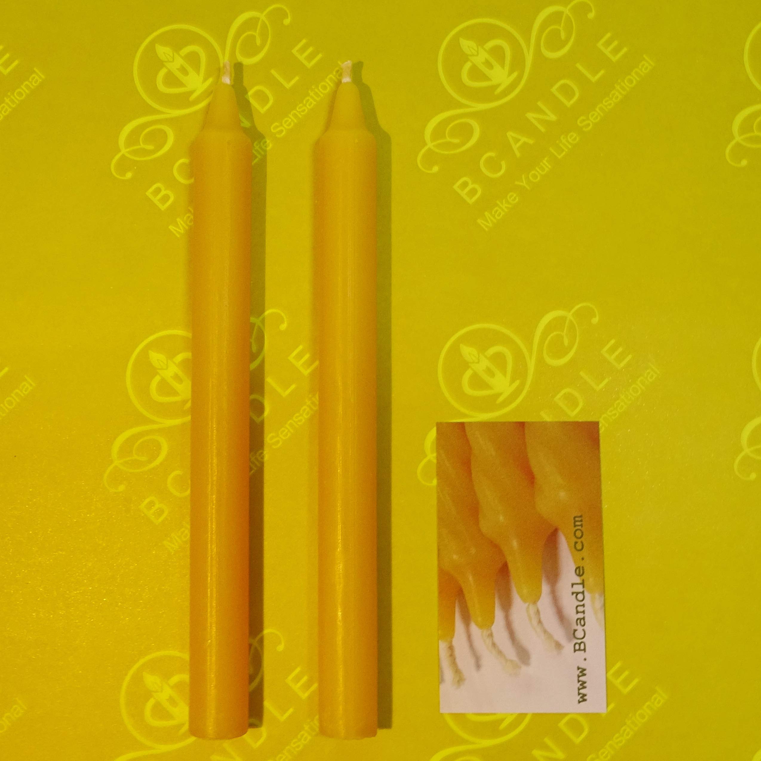 Honey scented beeswax tapers with cotton wick