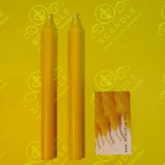 Honey scented beeswax tapers with cotton wick