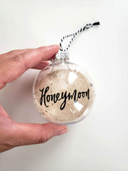 Honeymoon sand christmas ornament 2.5in diameter