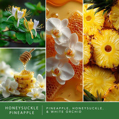 Honeysuckle pineapple wax melts 10oz packaging 24 cubes