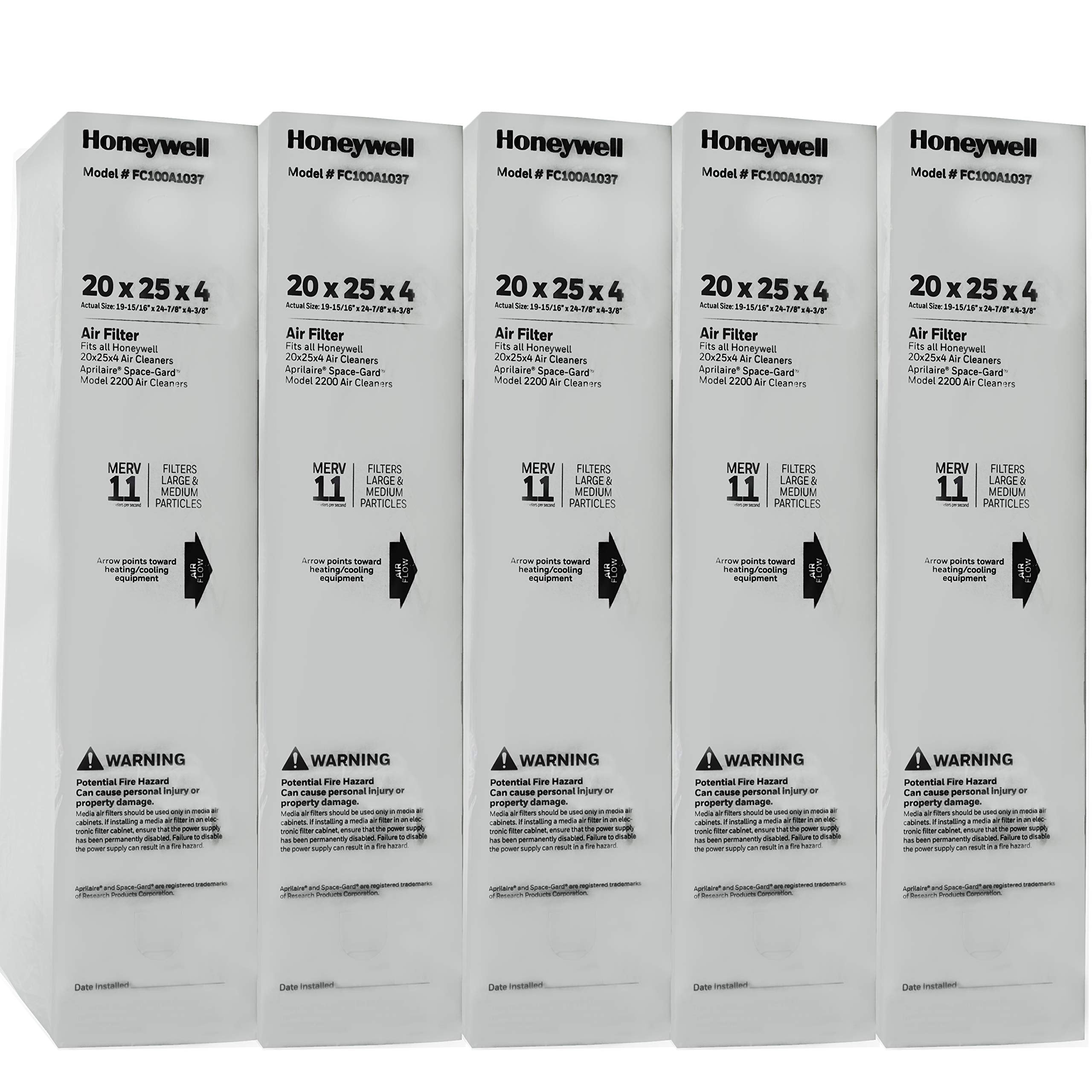 Honeywell FC100A1037-5 filter media 20x25 pack of 5