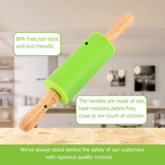 Honglida mini silicone rolling pin kids 9inch 2pack image 2