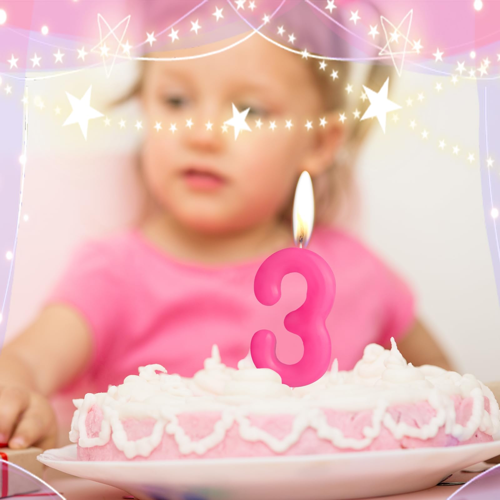 Girls princess theme cake candle decoration by Hongplus