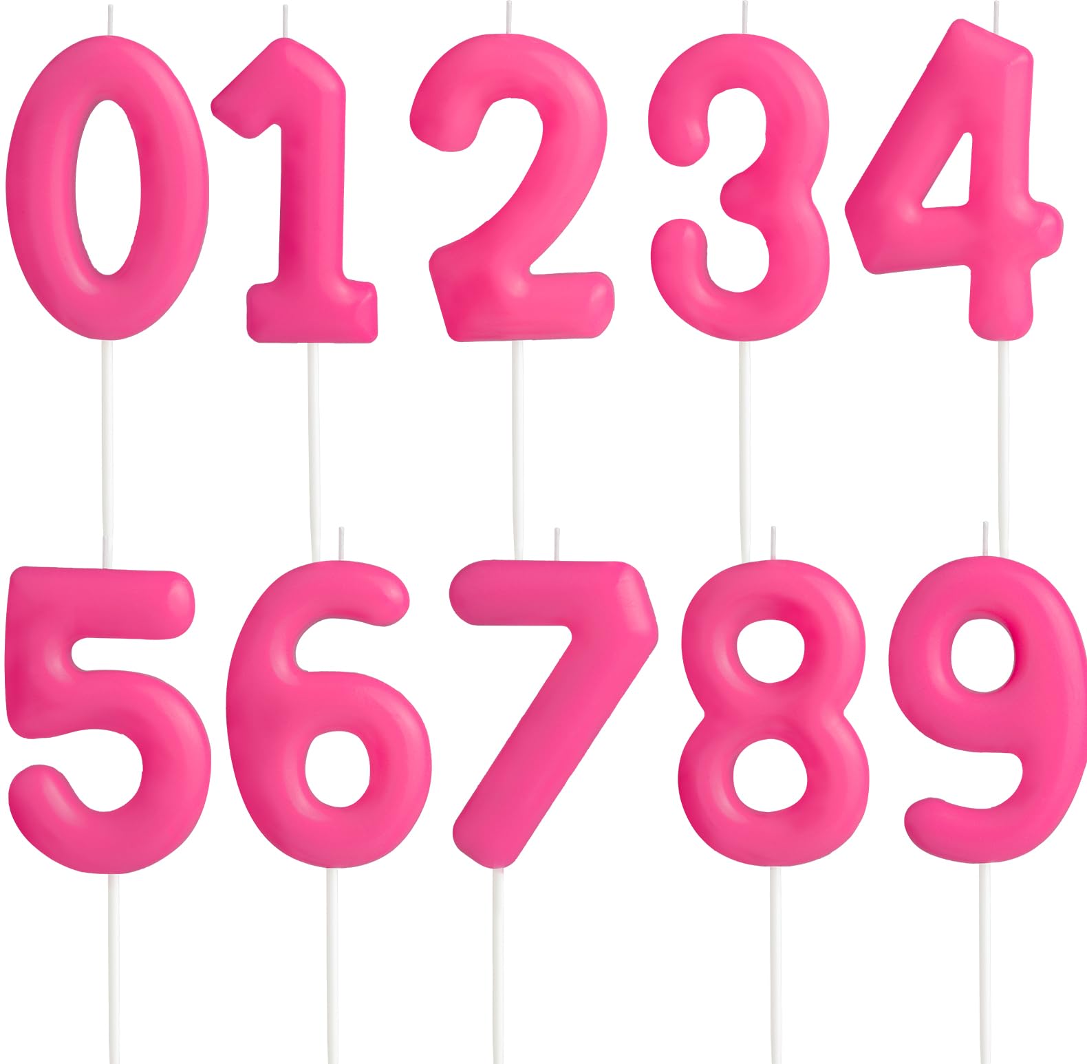 Hongplus hot pink birthday candle decorative set on cake