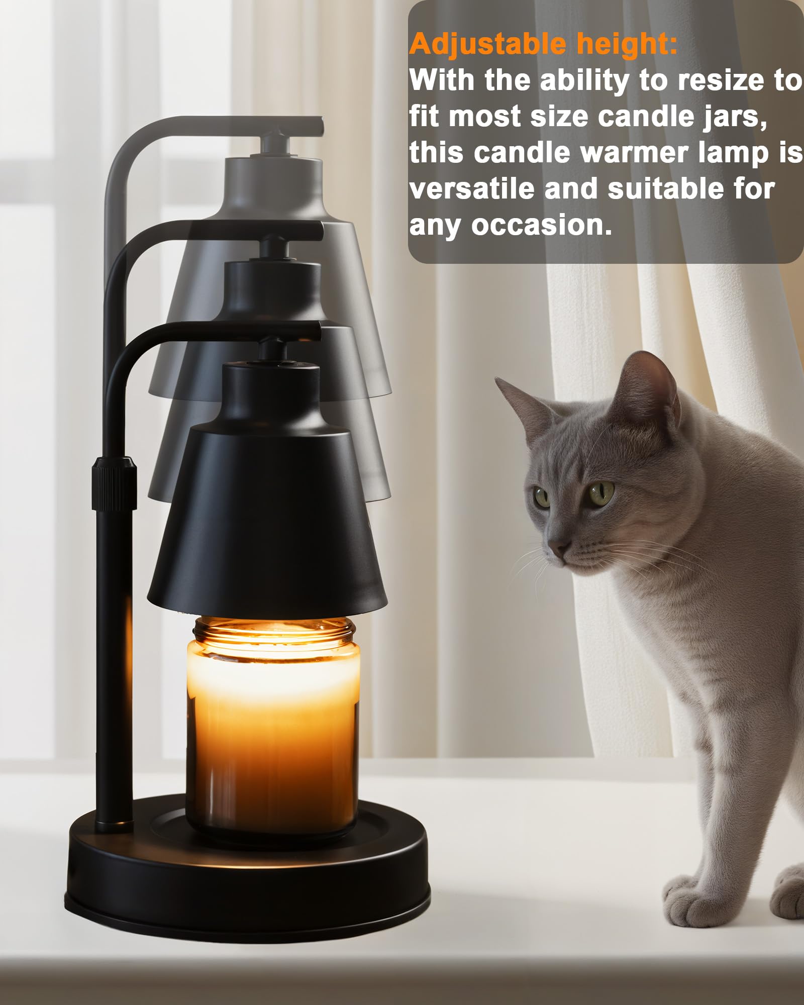 HONGZZI candle warmer lamp black dimmable brightness control