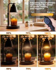 HONGZZI flameless candle warmer lamp black with backup bulbs