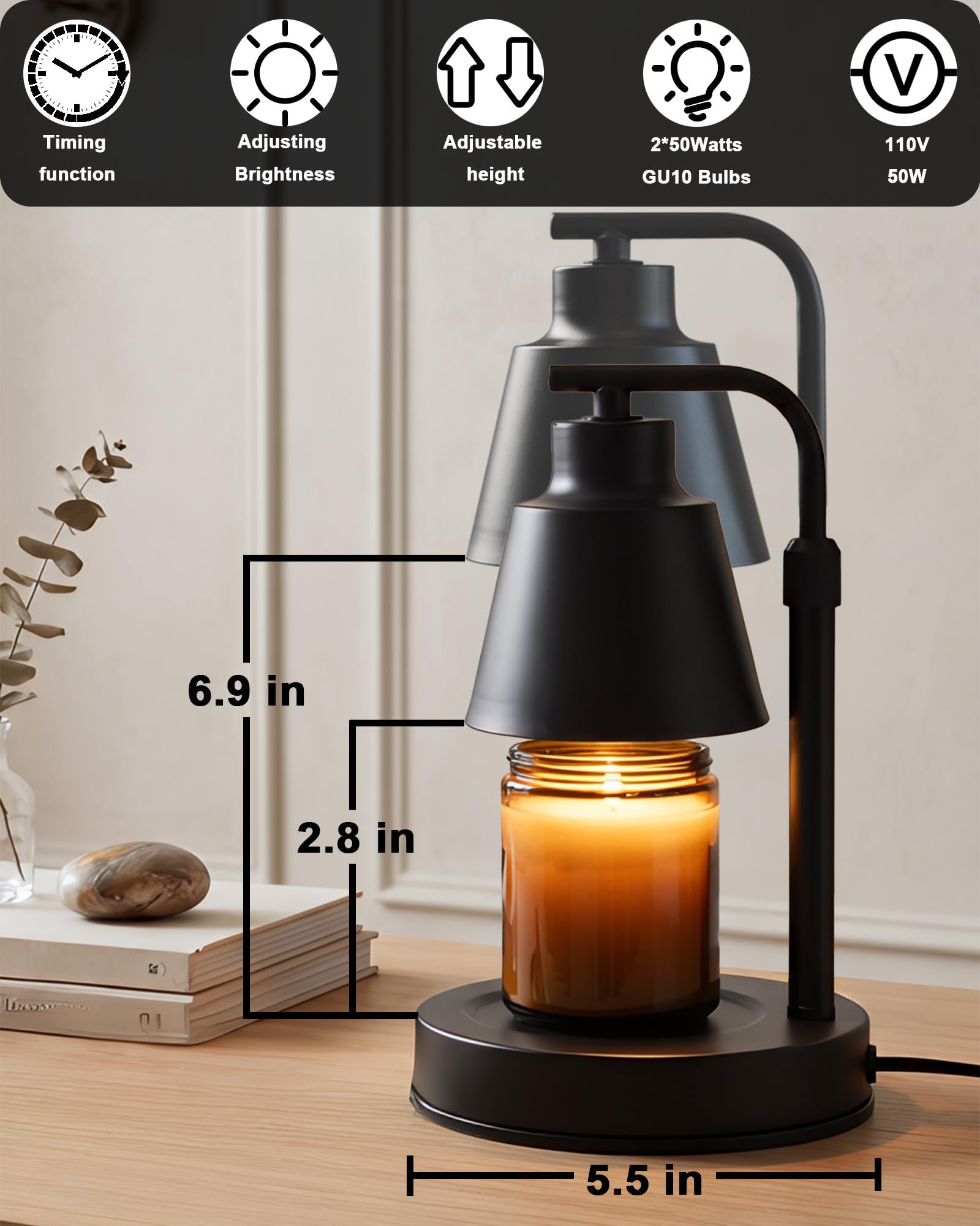 HONGZZI candle warmer lamp black energy saving technology