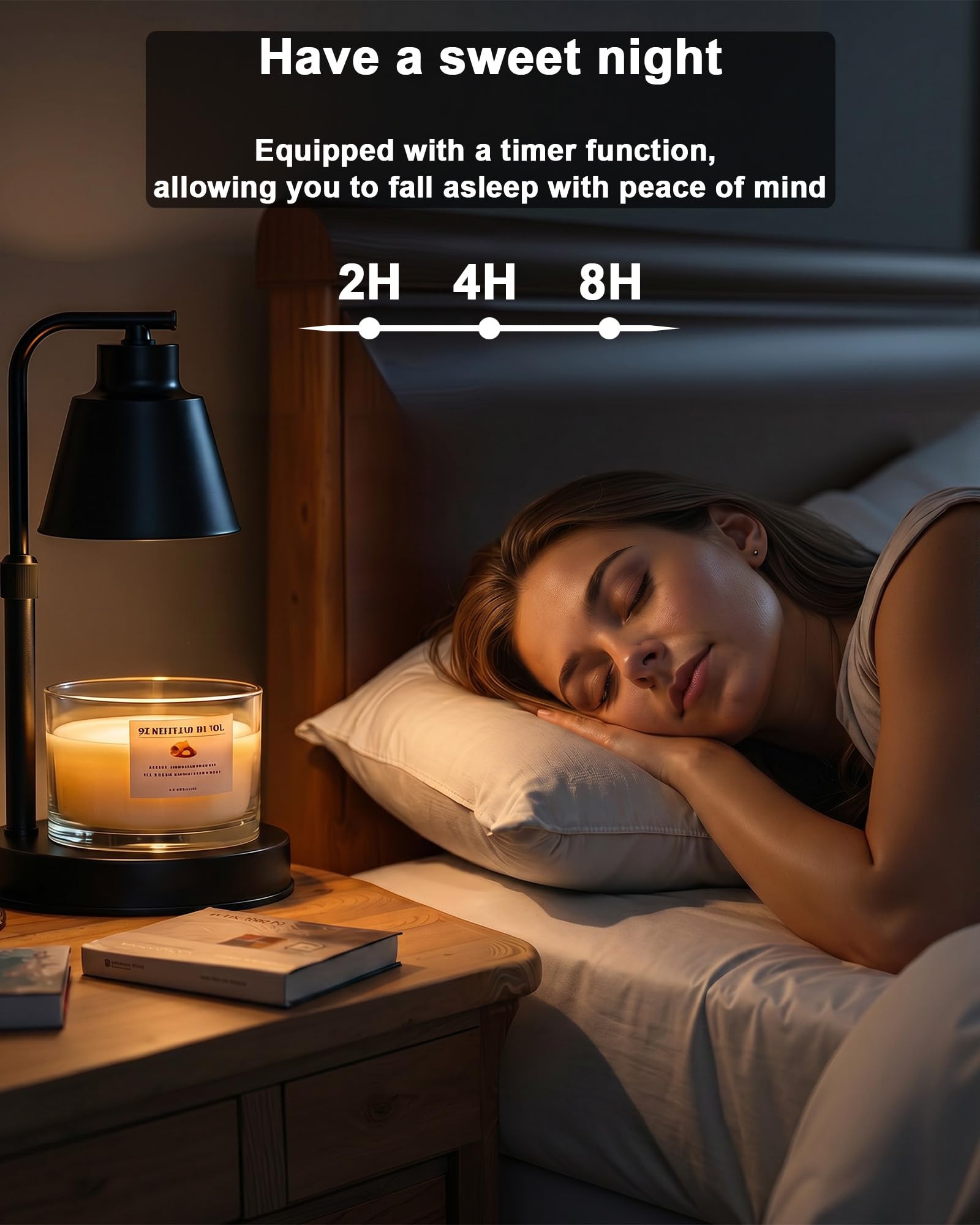 HONGZZI candle warmer lamp black adjustable height usage