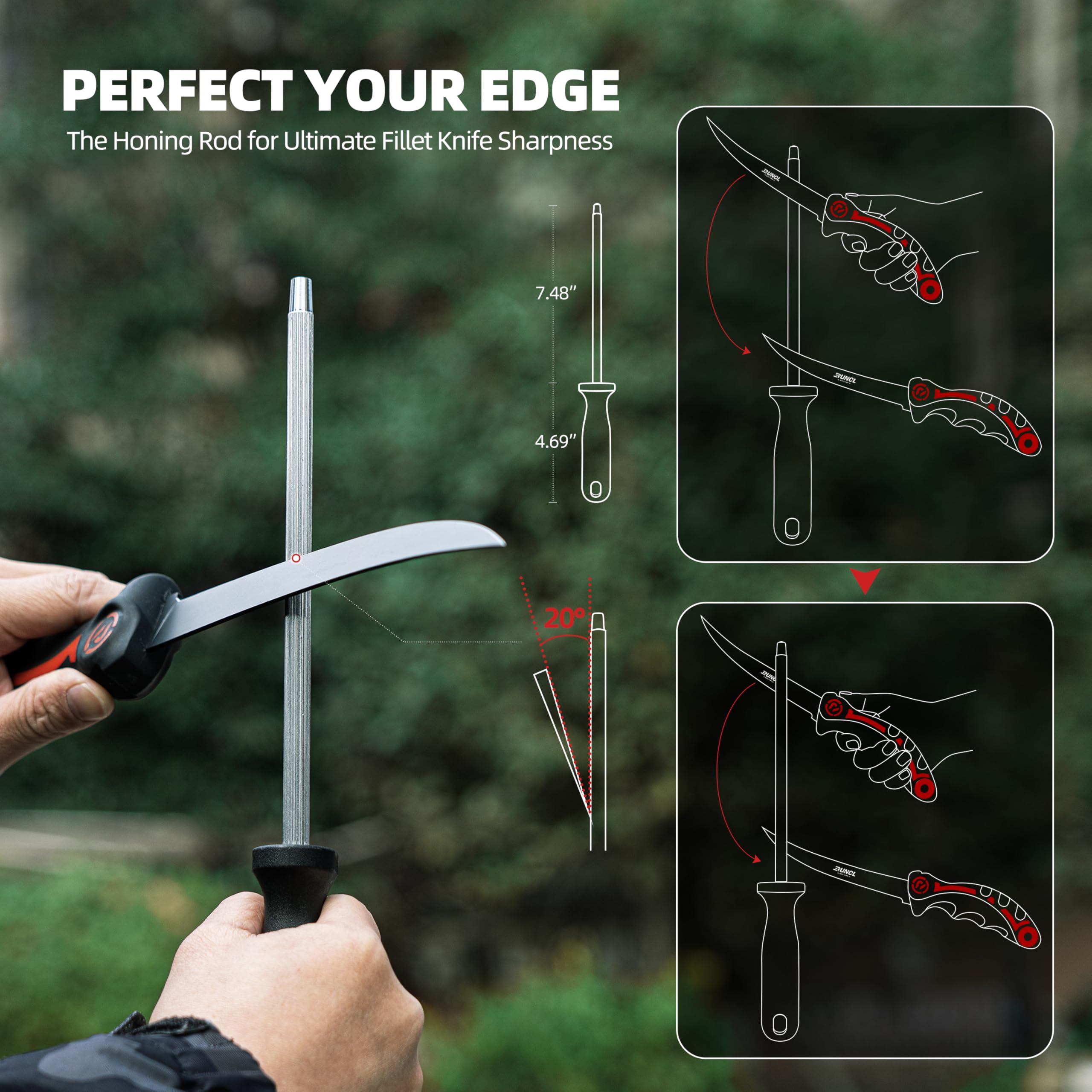 Honing rod for blade maintenance