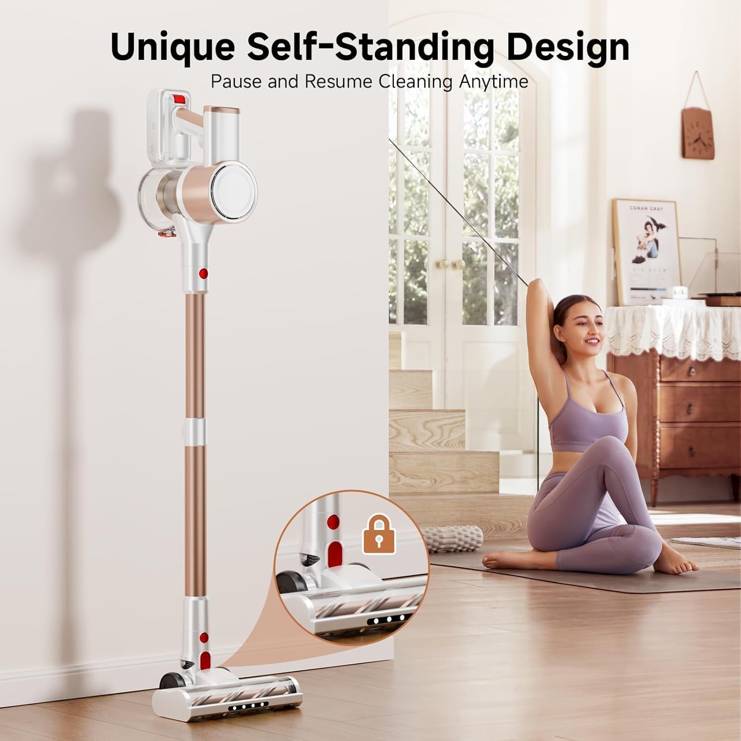 Detachable lithium-ion battery for Honki cordless vacuum cleaner