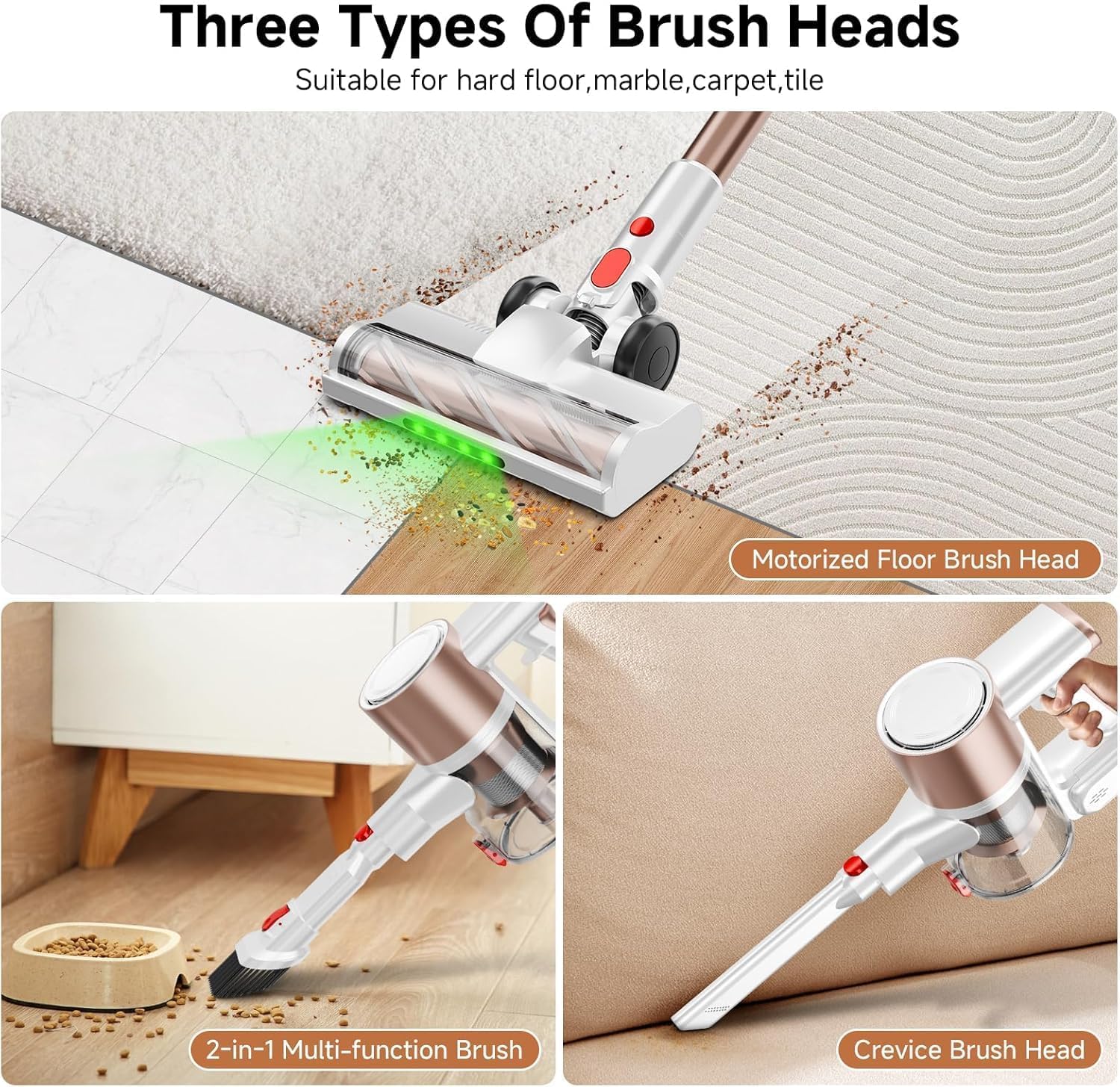 Lightweight design of Honki cordless vacuum cleaner