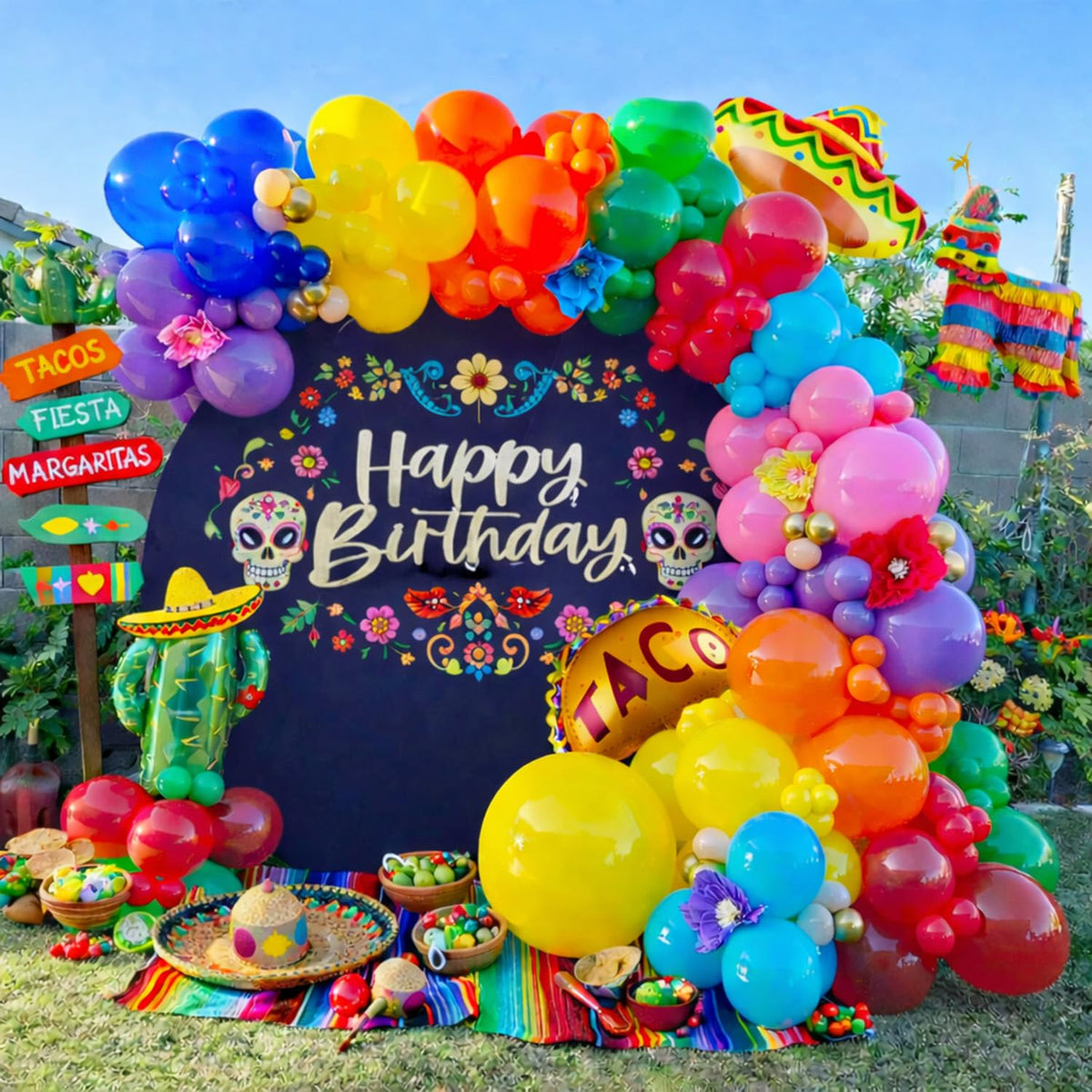 HOOBALON Mexican Fiesta Decorations packaging