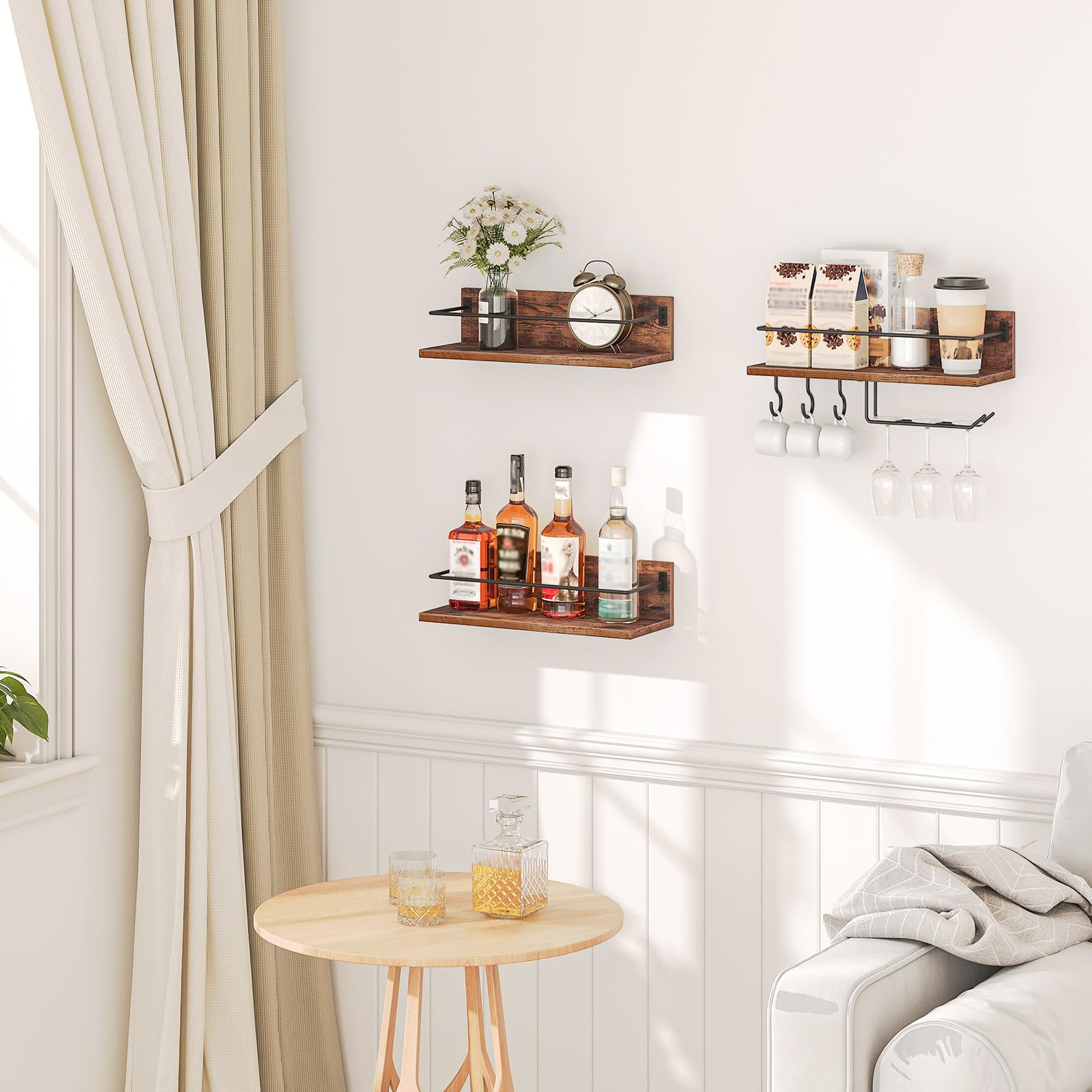Each shelf supports up to 40 lb capacity