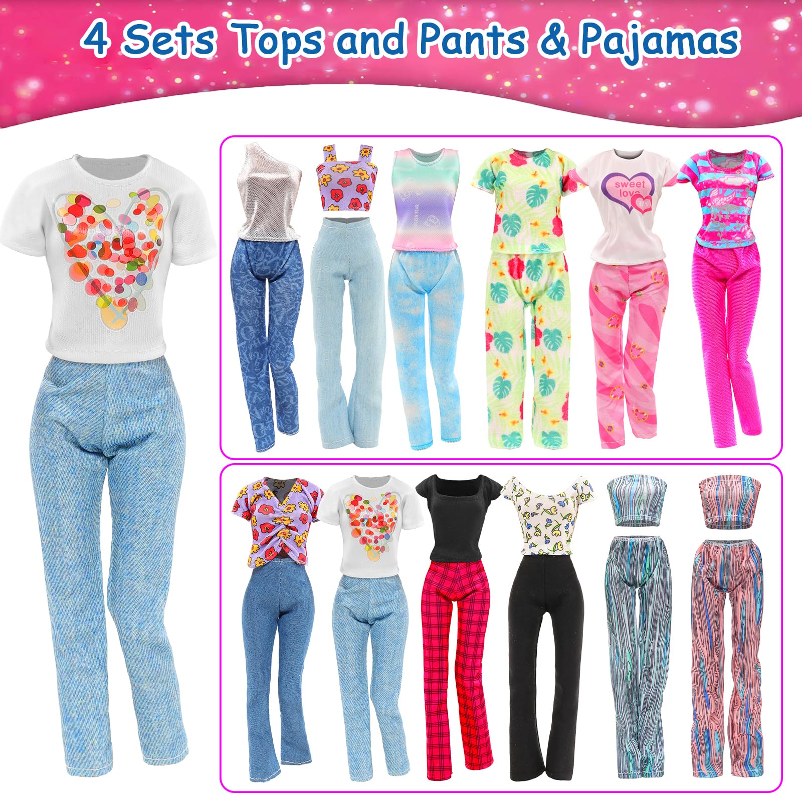 Housewear and robe included in doll clothes set