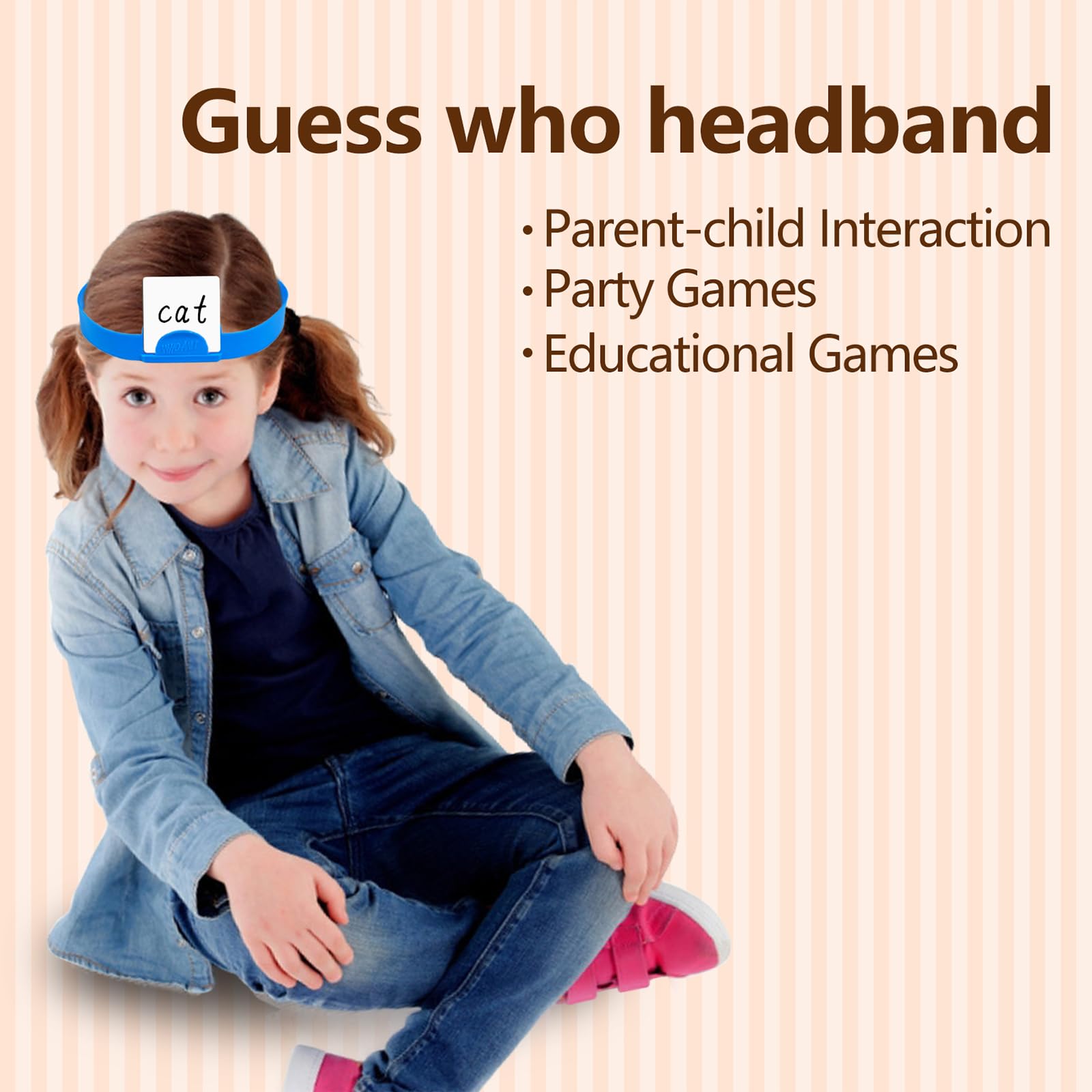 Six bright colors headbands for Guess Who game