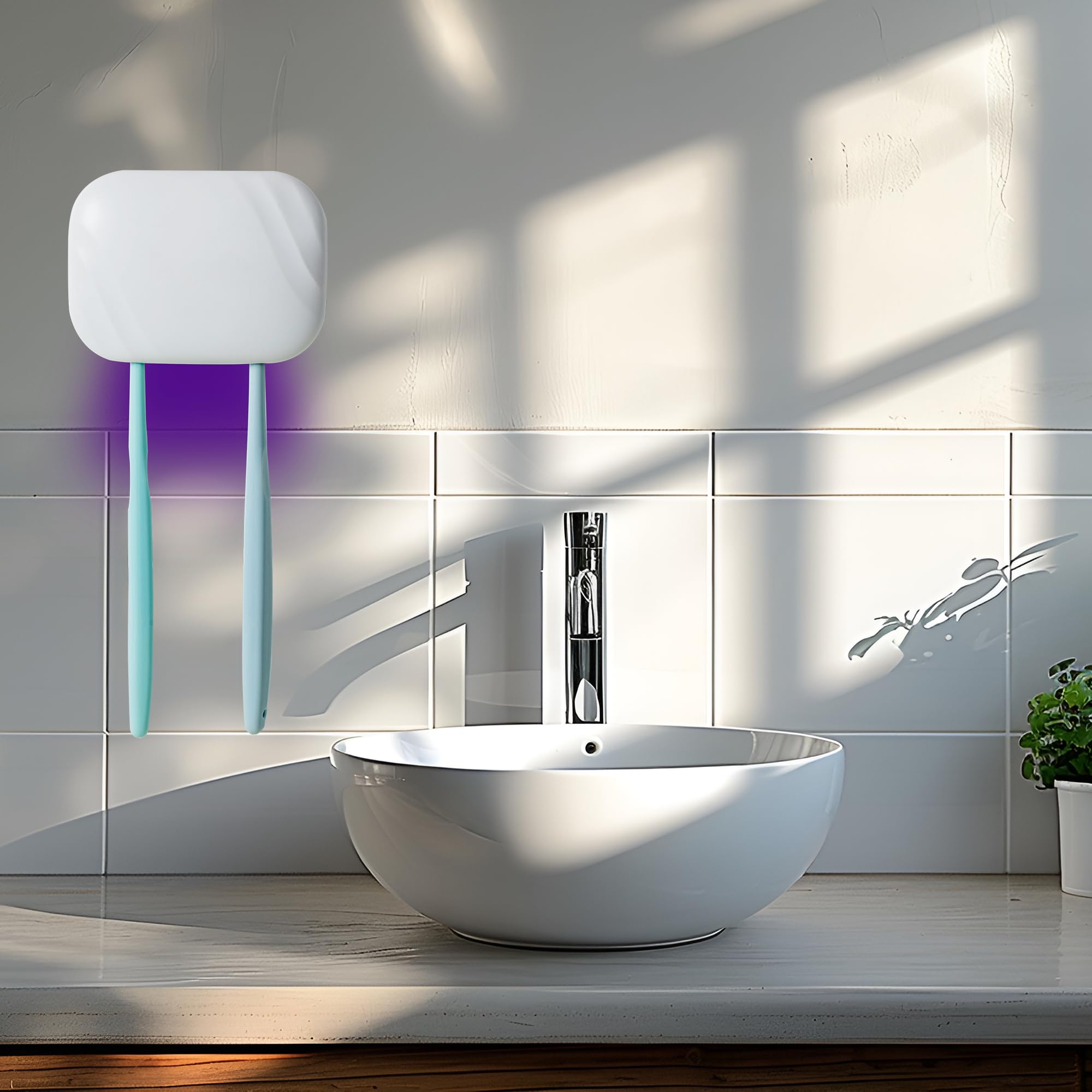 Hook wall mount option for toothbrush storage case