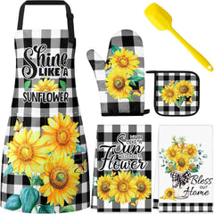 Hoolerry adjustable sunflower apron for women