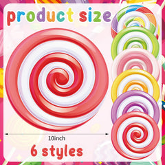Bright color candyland paper placemats for parties 10 inch
