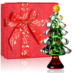 Hoolerry for Women Glass Christmas Tree handmade ornament height 8.5 cm with gift box
