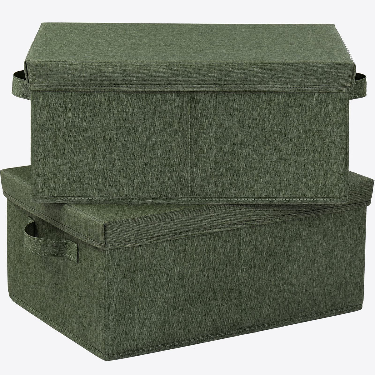 HOONEX storage bins with lids olive color size 16.5 x 11.8 x 7.5 inches