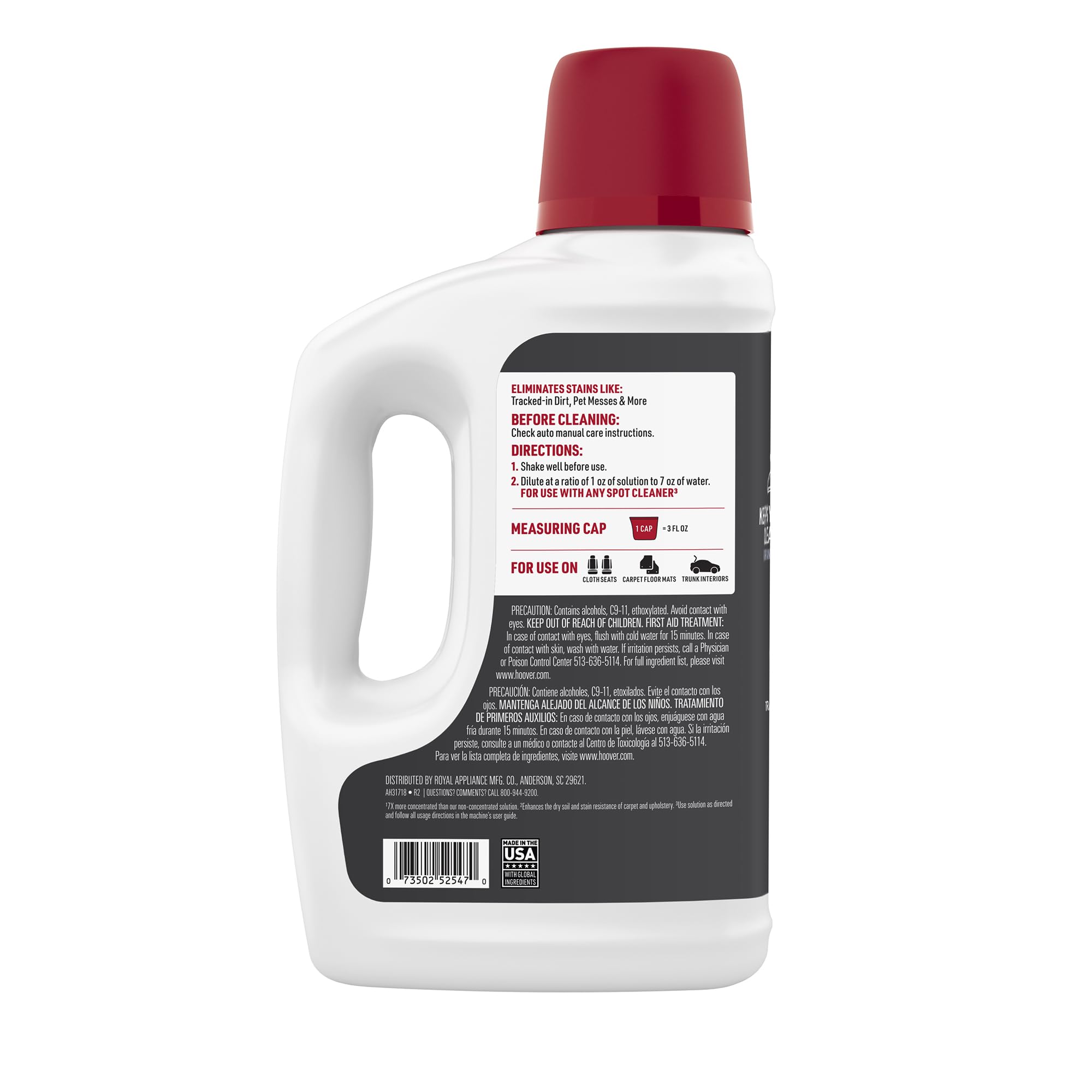Car interior cleaner solution for detailing by Hoover 64 oz