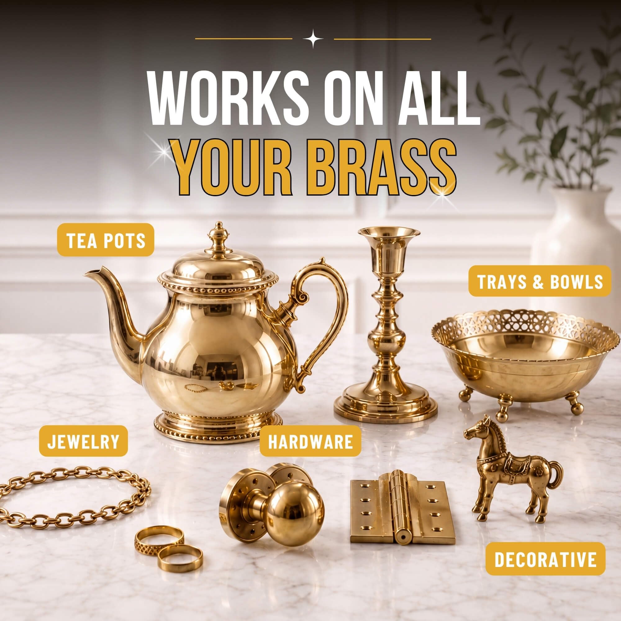 Non-flammable formula brass cleaner without ammonia
