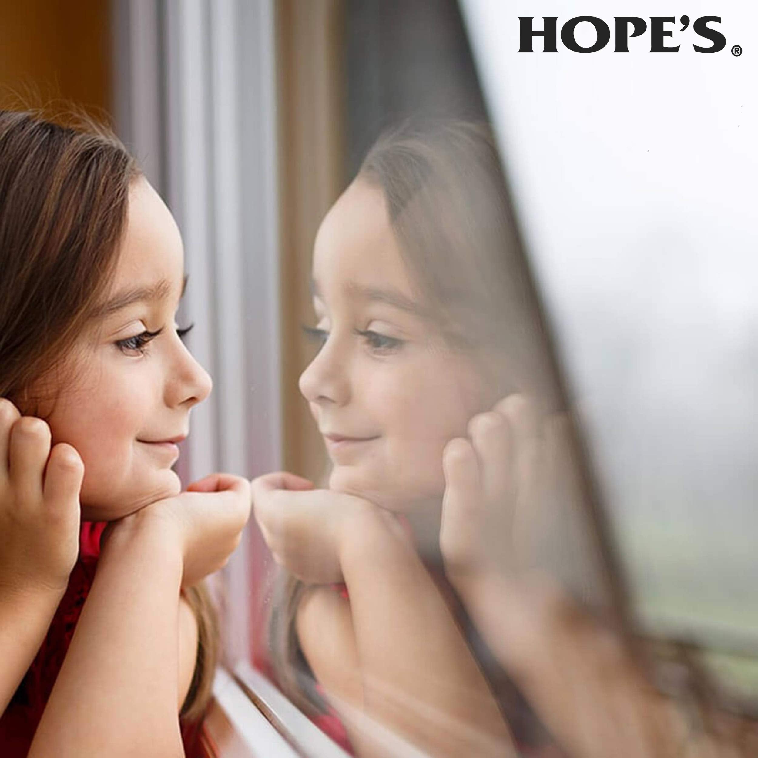 Indoor and outdoor glass surfaces cleaned with HOPE'S