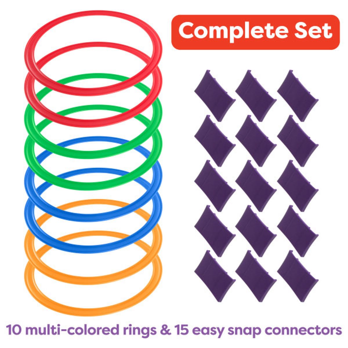 Hopscotch Rings Game Hey Play product image with rings and connectors