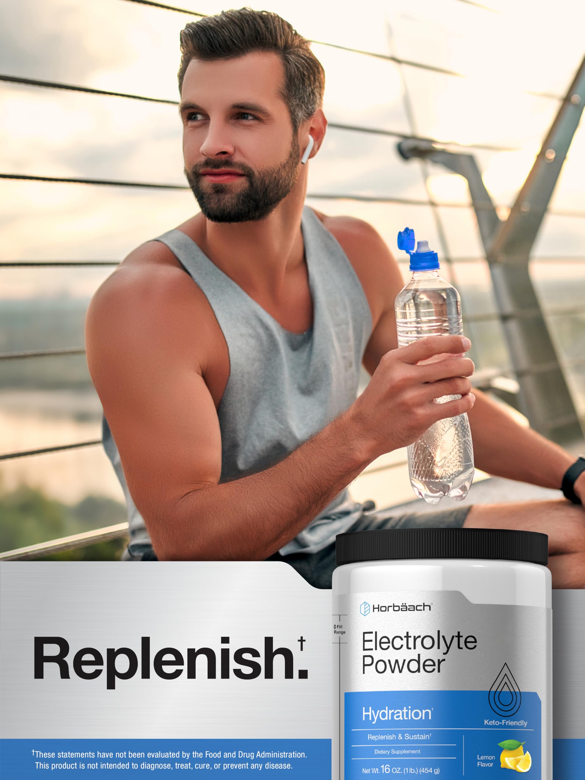 Gluten free non-GMO Horbaach electrolyte powder