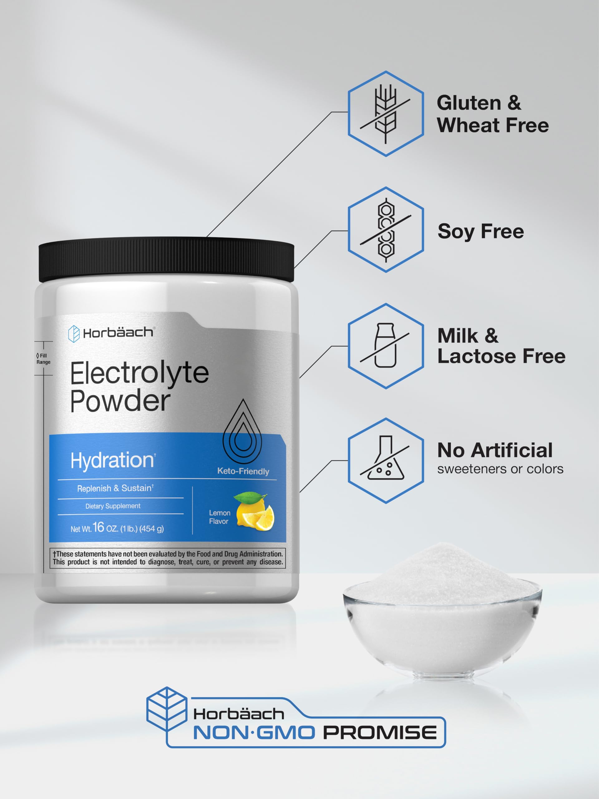 Vegetarian electrolyte powder by Horbaach