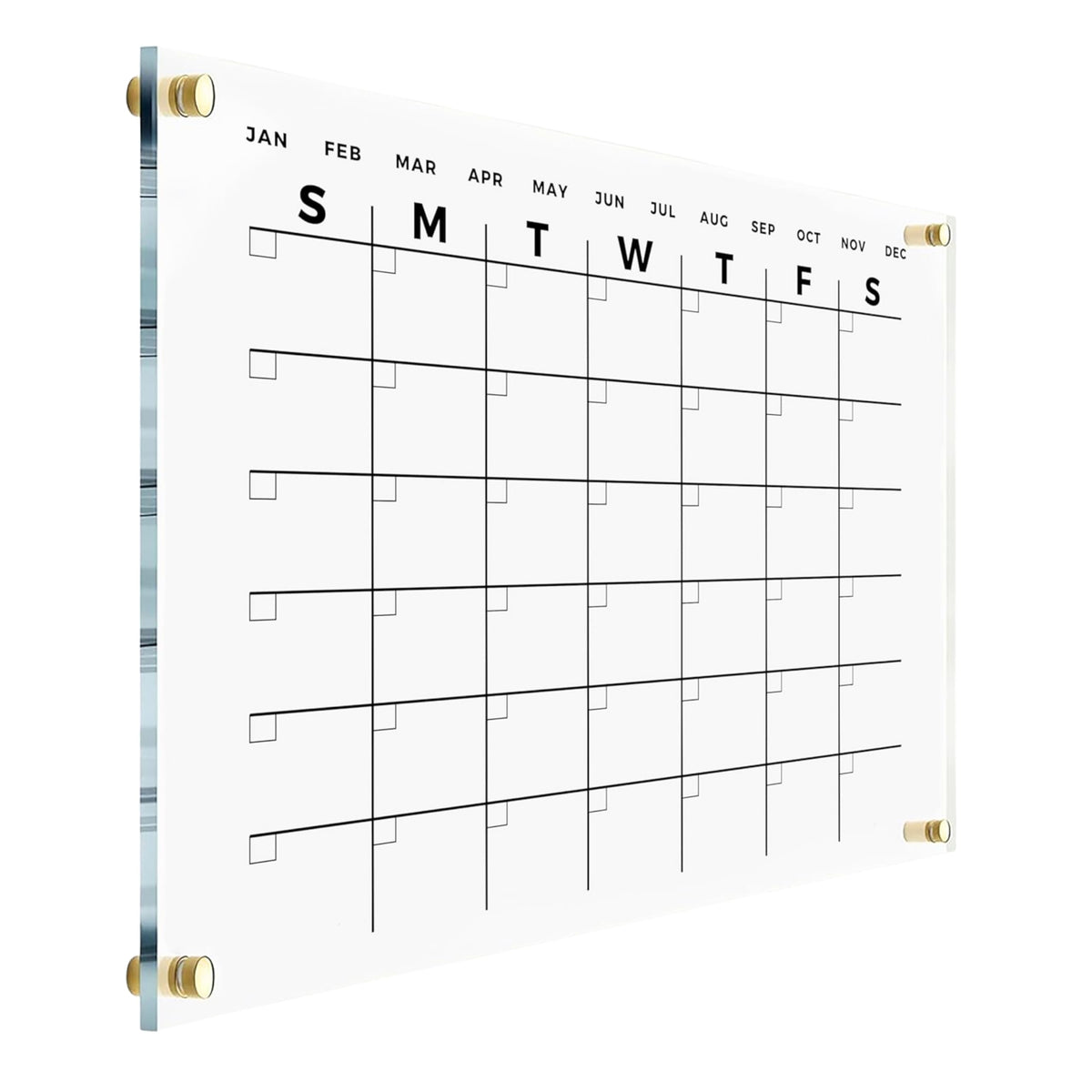 Horizontal Wall Calendar 2026 acrylic calendar with dry erase surface