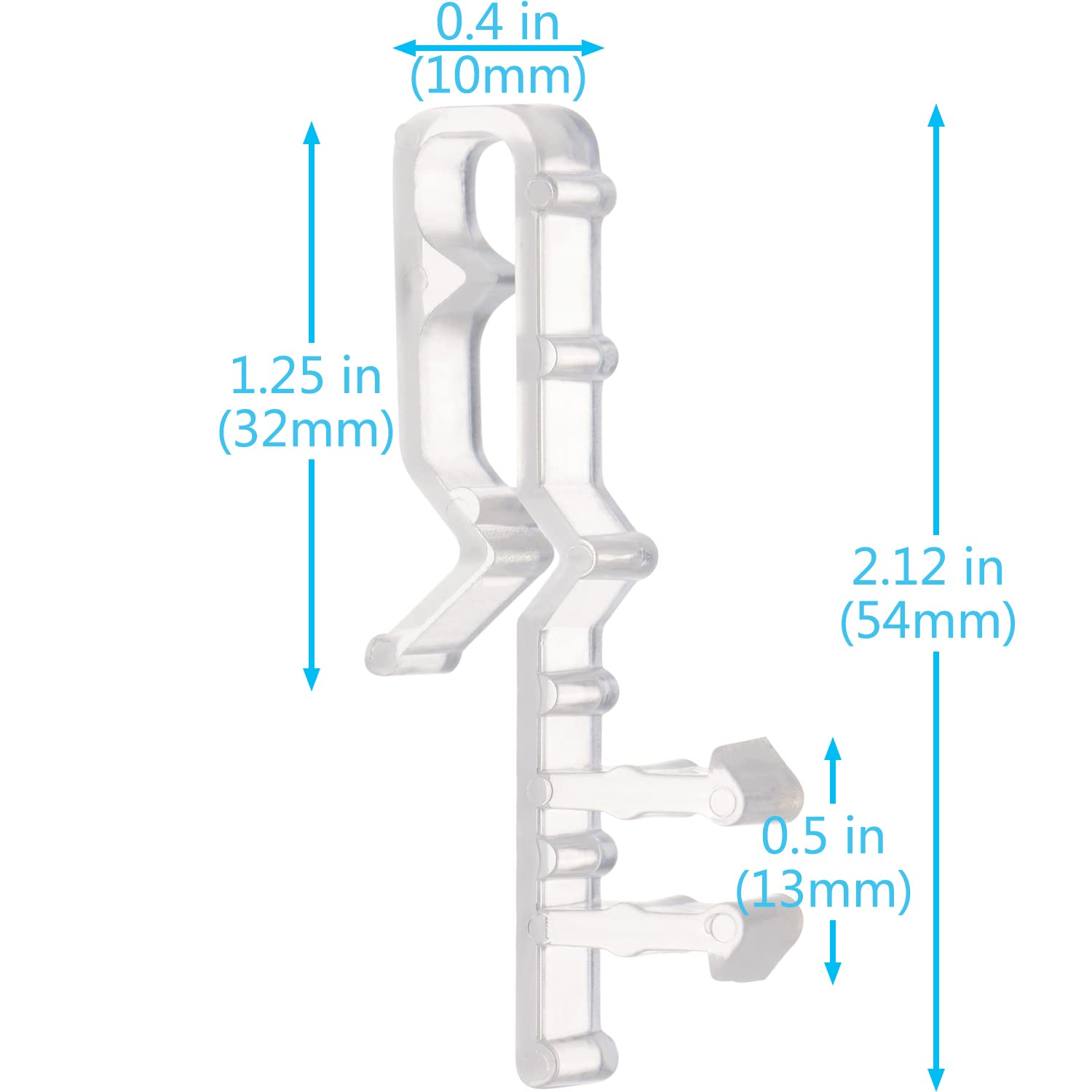 Horizontal wood blinds valance clips clear and discreet