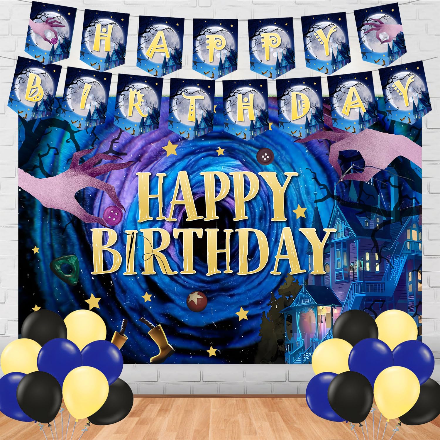 Horror Movie Backdrop for Halloween Birthday Party Supplies