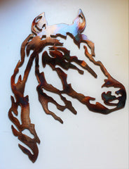 Horse Head Metal Wall Art Western Decor 22 inch tall
