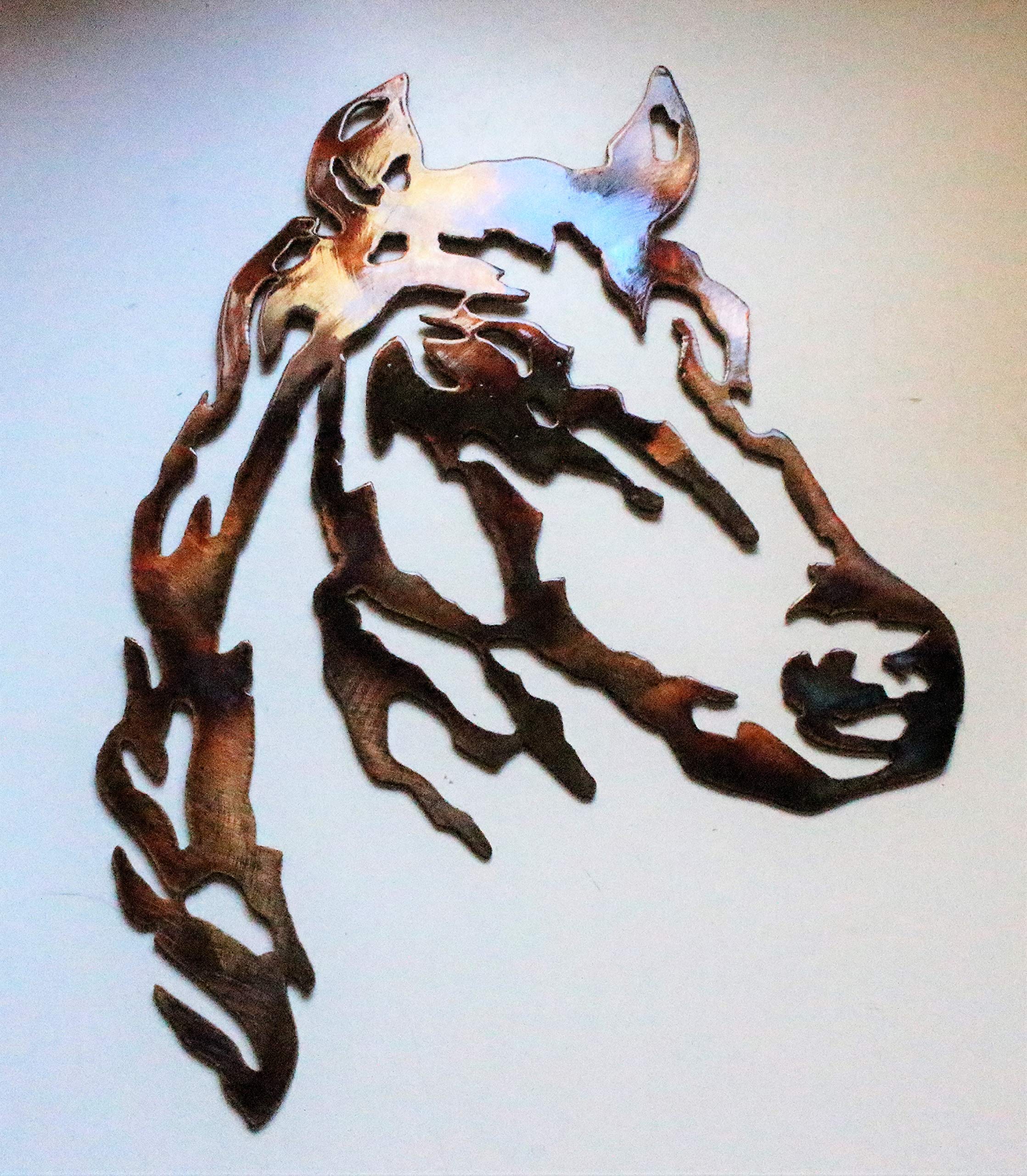 Horse Head Metal Wall Art Western Decor 30 inch tall