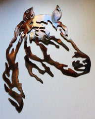 Horse Head Metal Wall Art Western Decor 36 inch tall
