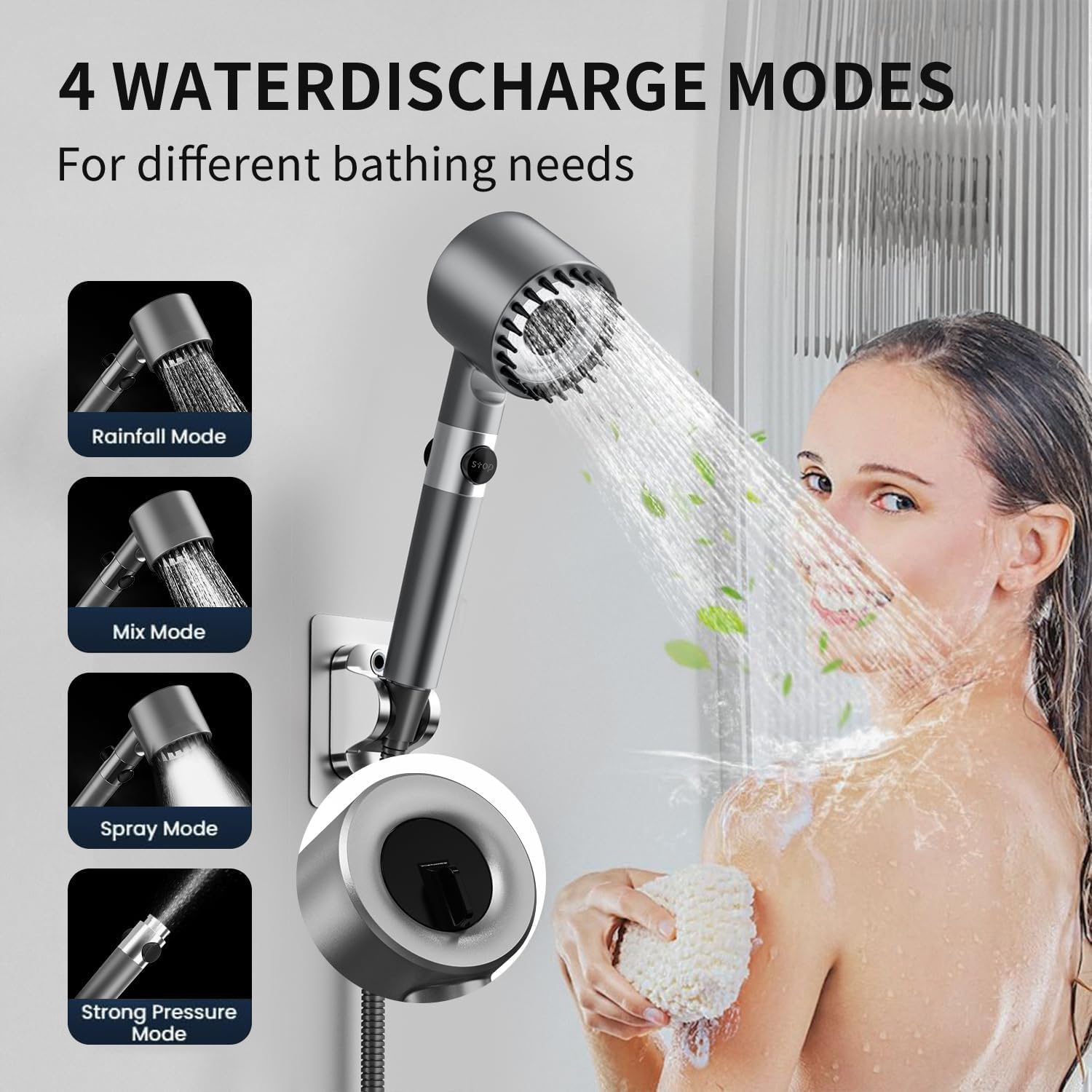 Shower head installation with universal G1/2 thread
