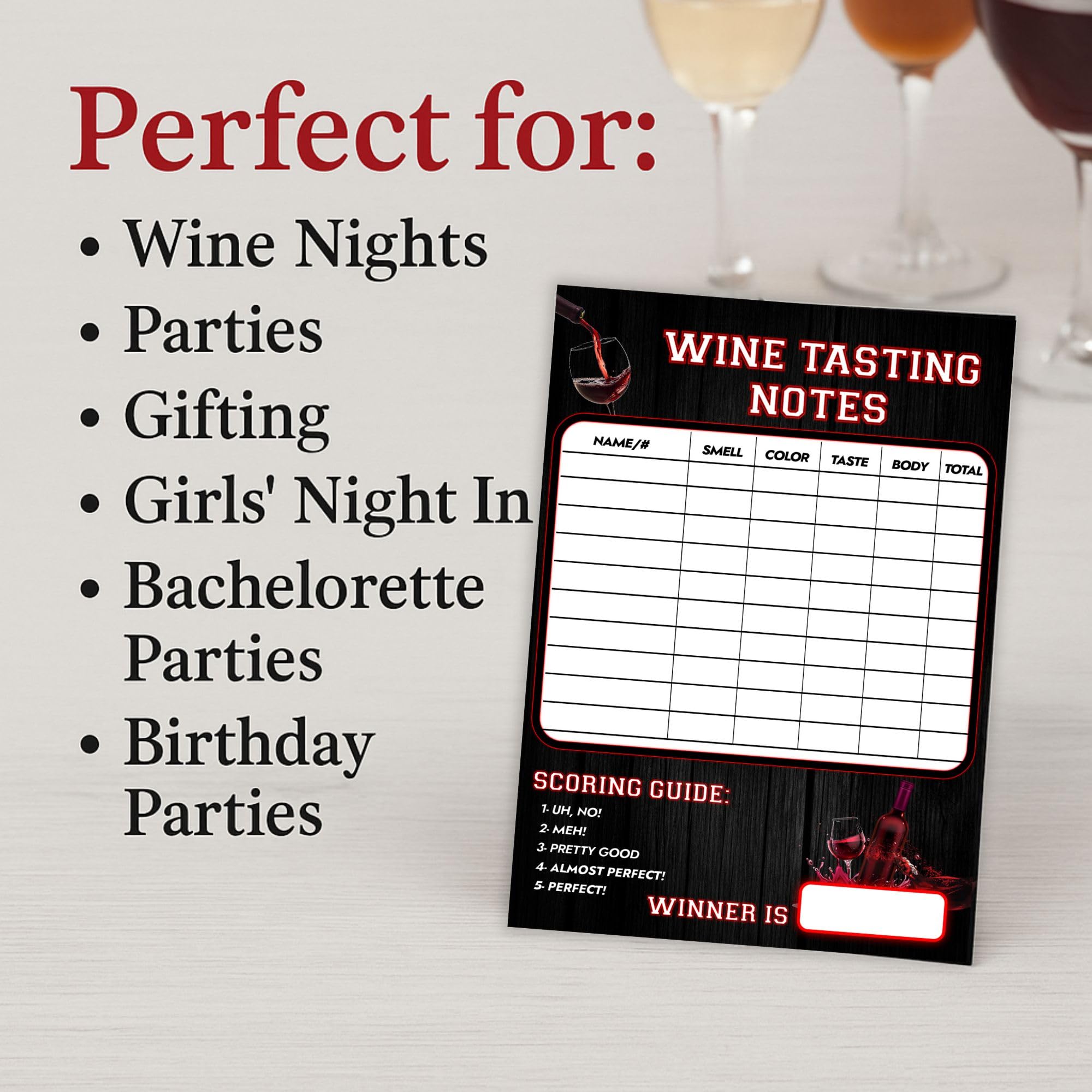 Woman-owned small business wine tasting supplies